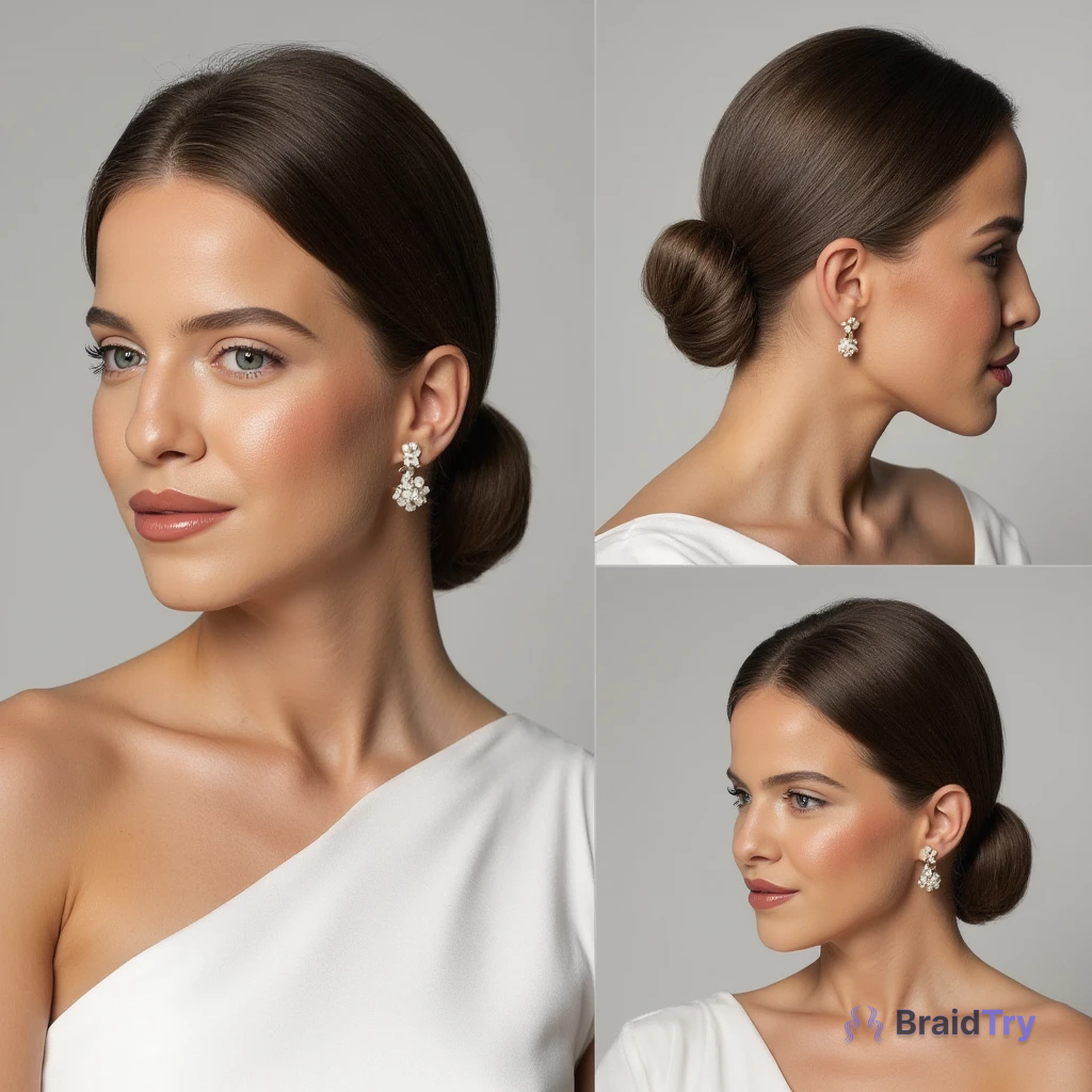 Sleek bun Hairstyle Example 4